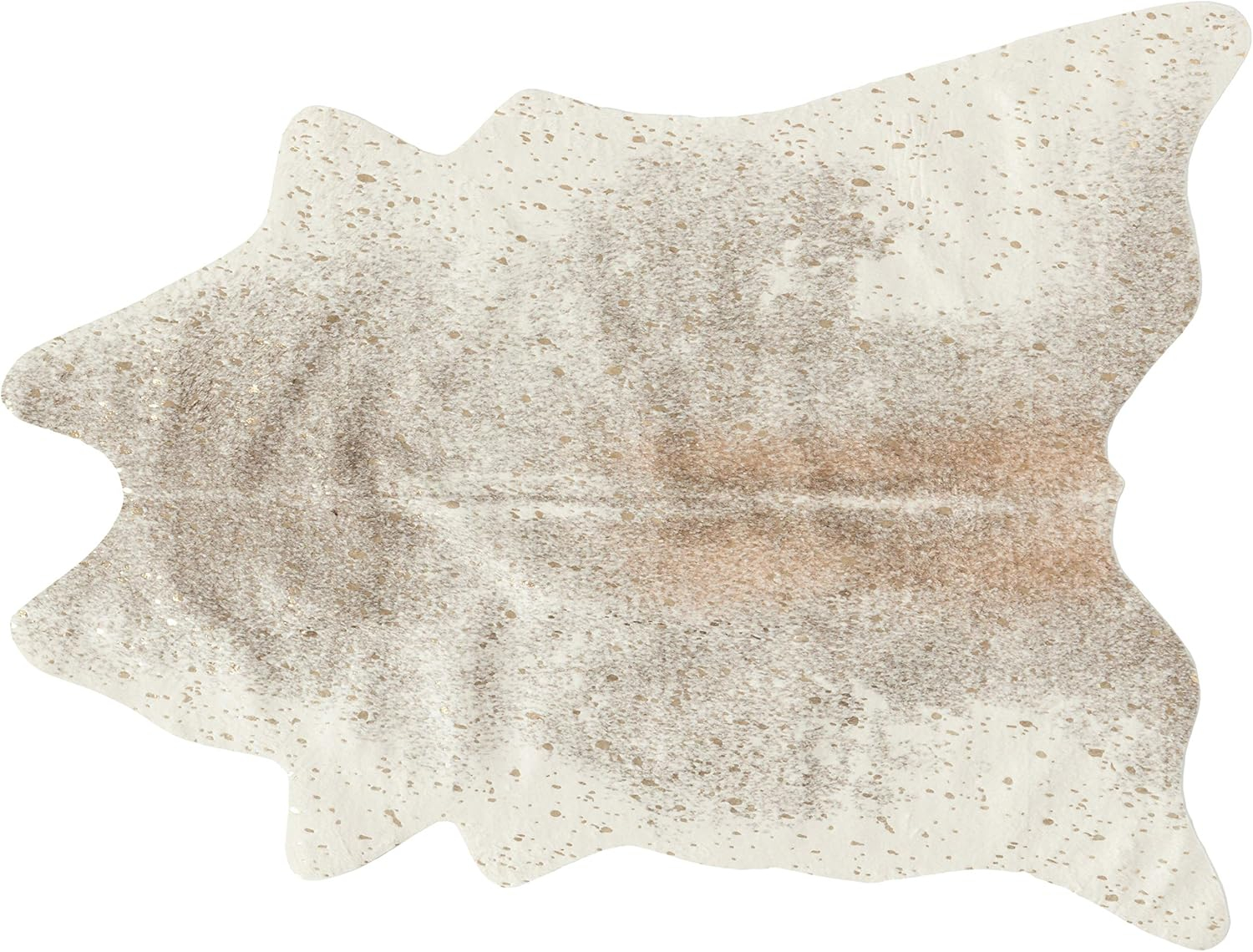 Loloi II Bryce Faux Cowhide Pewter / Gold Area Rug