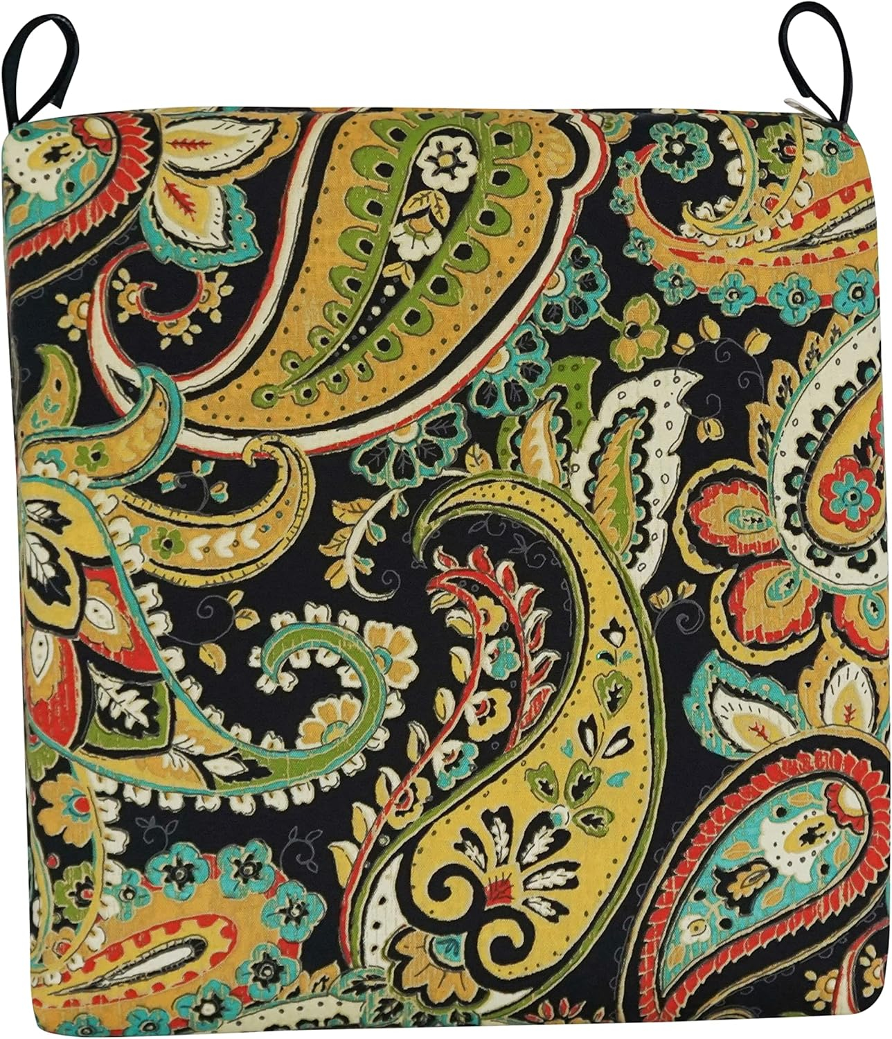 Blazing Needles Set of 4 Outdoor Chair Cushions, Hadia Franco Noir