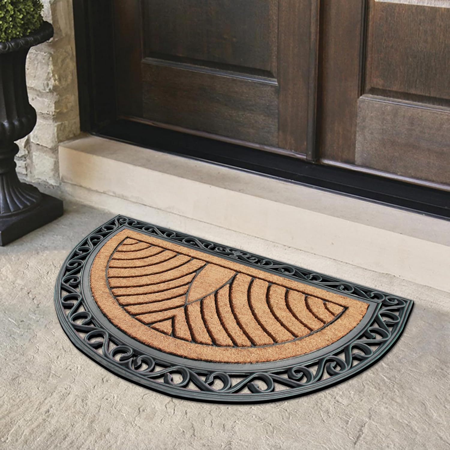 A1HC Natural Coir & Rubber Door Mat, 30"x48" – Thick, Durable, Heavy Duty, Anti-Shed, Fade-Resistant, Long-Lasting Outdoor Entrance Large Doormat for Front Porch