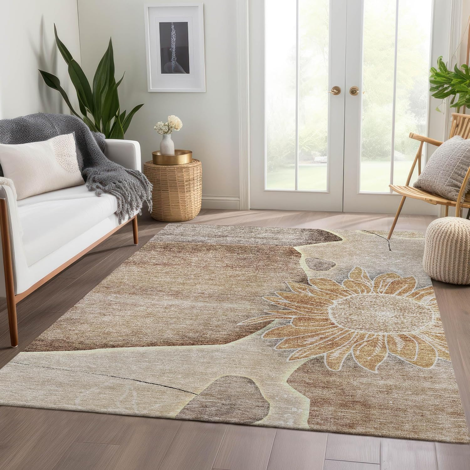Addison Rugs Chantille ACN700 Brown 8' x 10' Indoor Outdoor Area Rug, Easy Clean, Machine Washable, Non Shedding, Bedroom, Entry, Living Room, Dining Room, Kitchen, Patio Rug