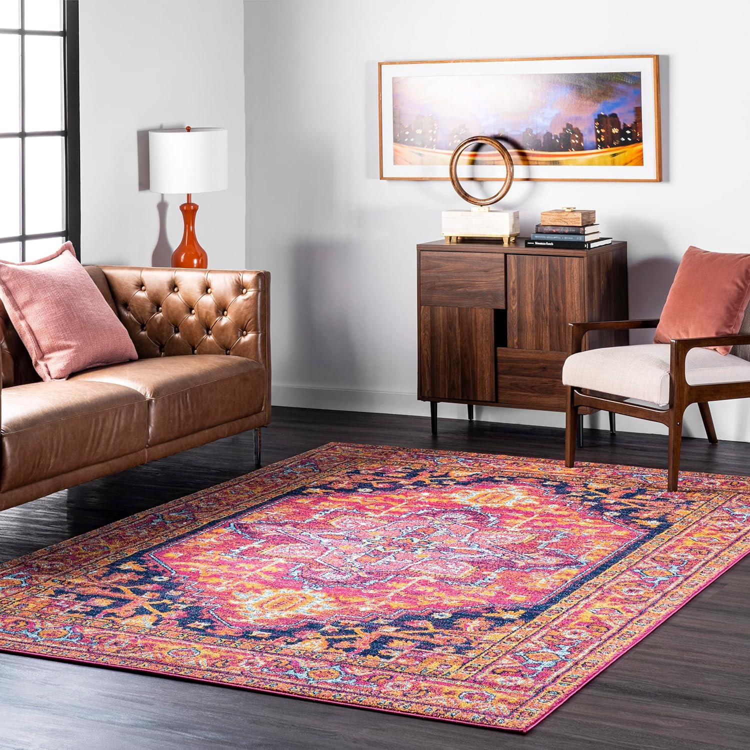 nuLOOM Vonda Fancy Persian Area Rug, 12' x 15', Pink
