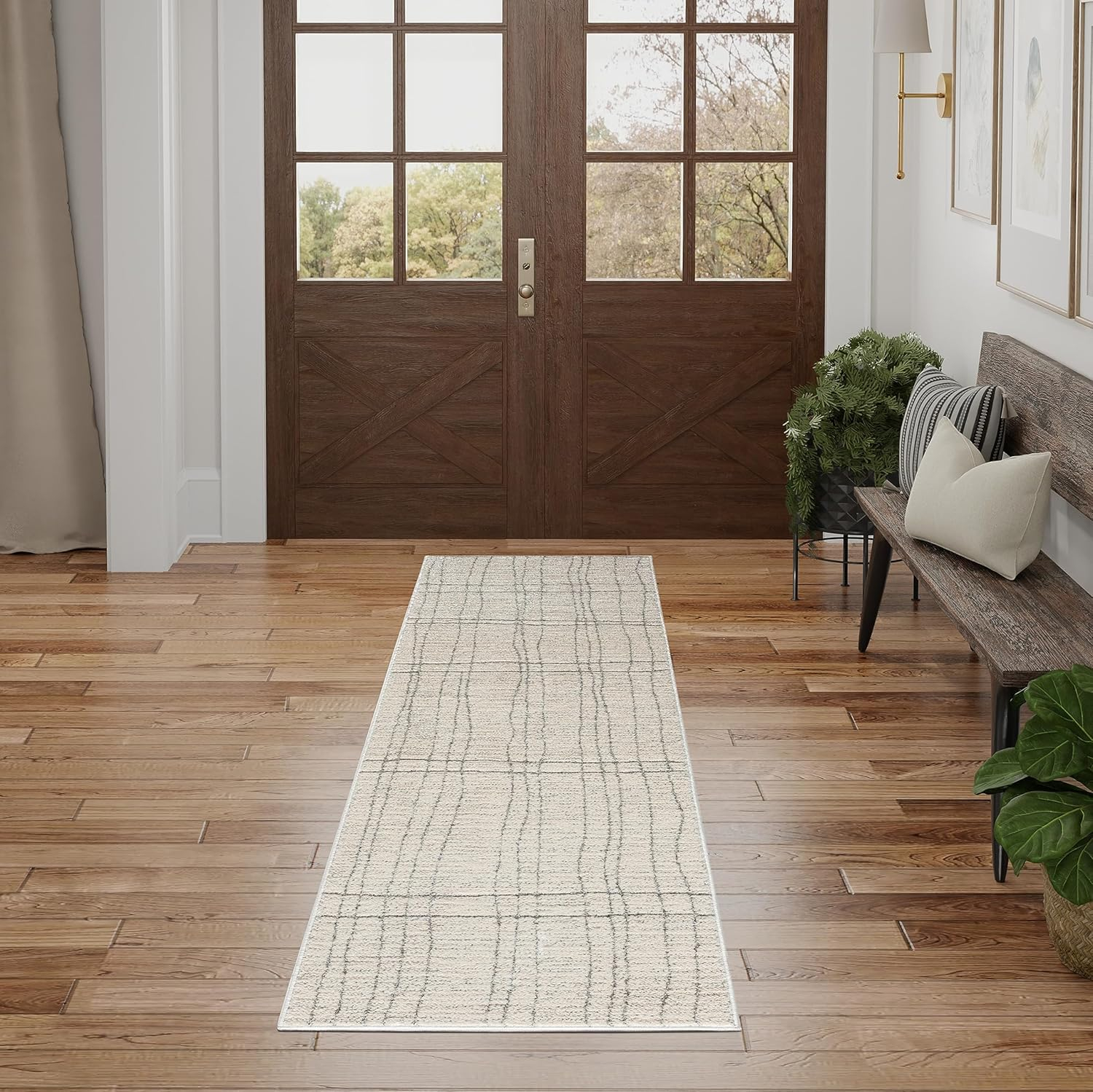 Nourison Andes Abstract Ivory Grey 9' x 12' Area Rug (9x12)
