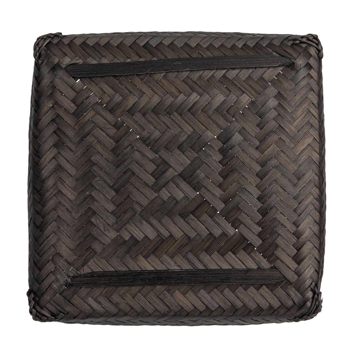 Bloomingville Bamboo & Water Hyacinth Baskets, Black, Set of 2