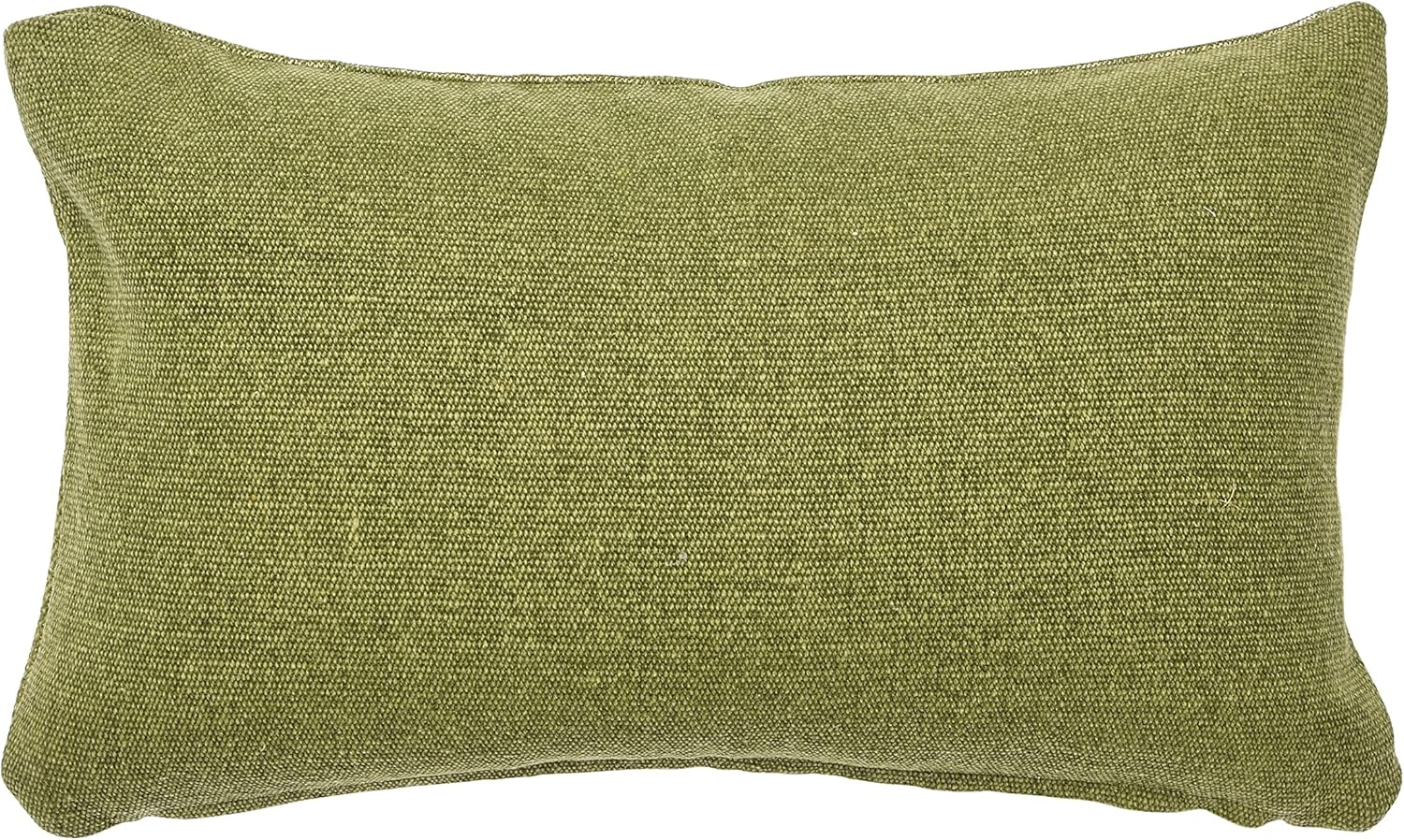Creative Co-Op Woven Canvas Lumbar Pillow Decorative Pillow, 12" x 20", Sage Green