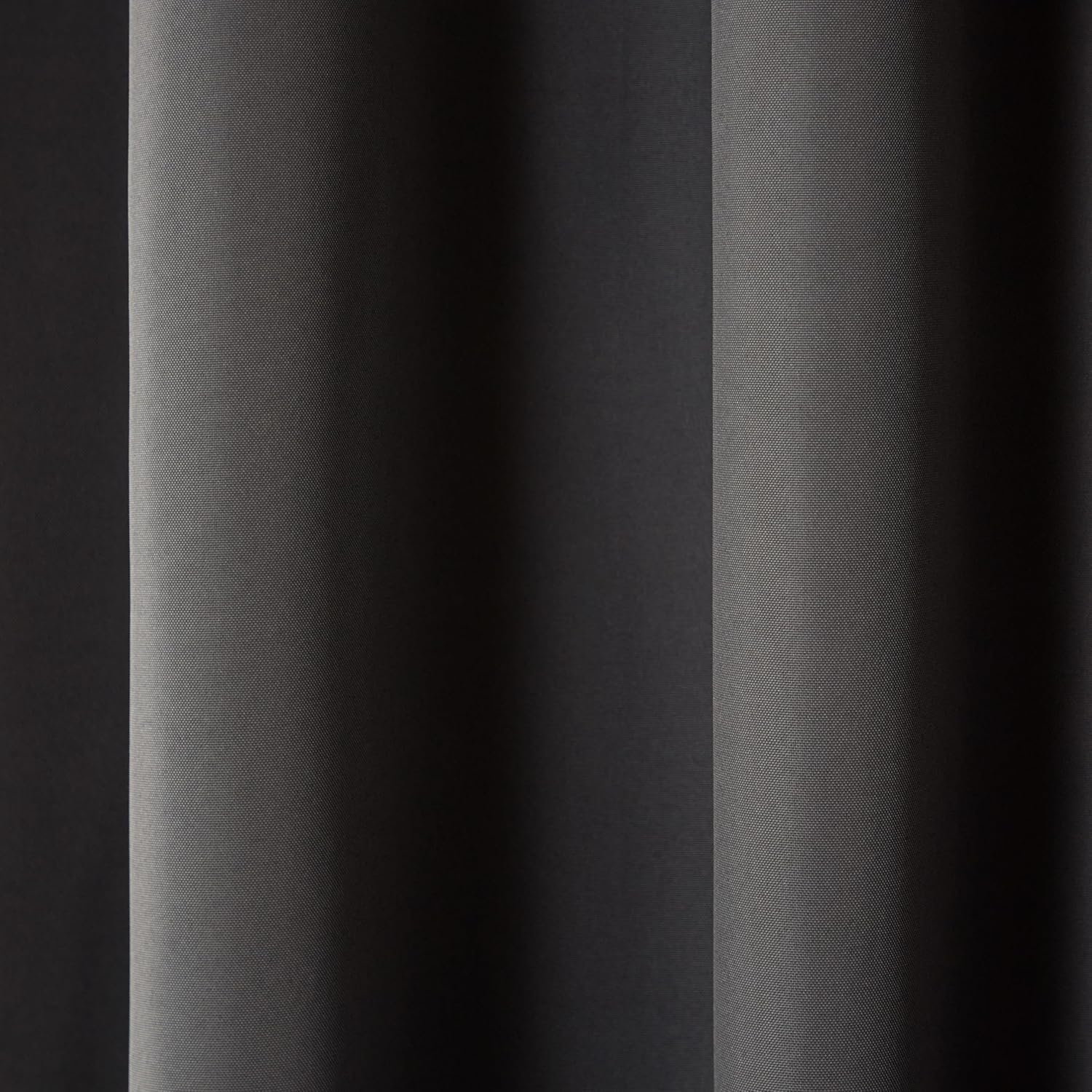 TOWN & COUNTRY BASICS Cabana Solid Heavyweight Indoor Outdoor Curtains, Light Filtering Opacity with Grommet Top, Water Repellent, 2-Pack Set, 54"x108", Charcoal