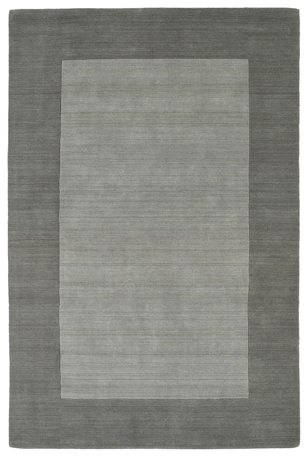 Gray Hand-Tufted Wool Rectangular Area Rug