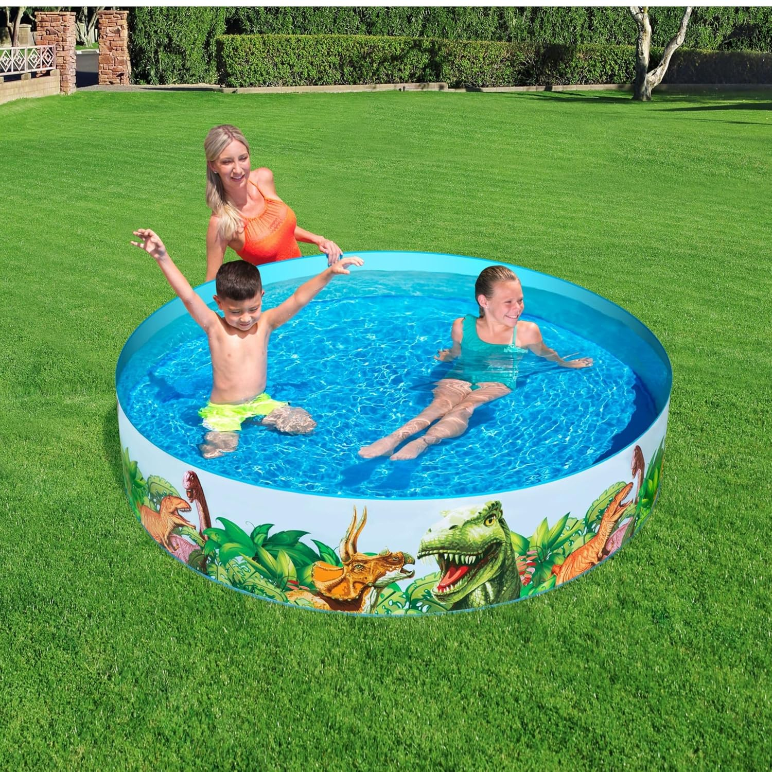 Bestway BW55022-20 Dinosaurous Fill 'N Fun Kiddie Paddling Pool, 1.83 m x 38 cm One Size,Multicolor