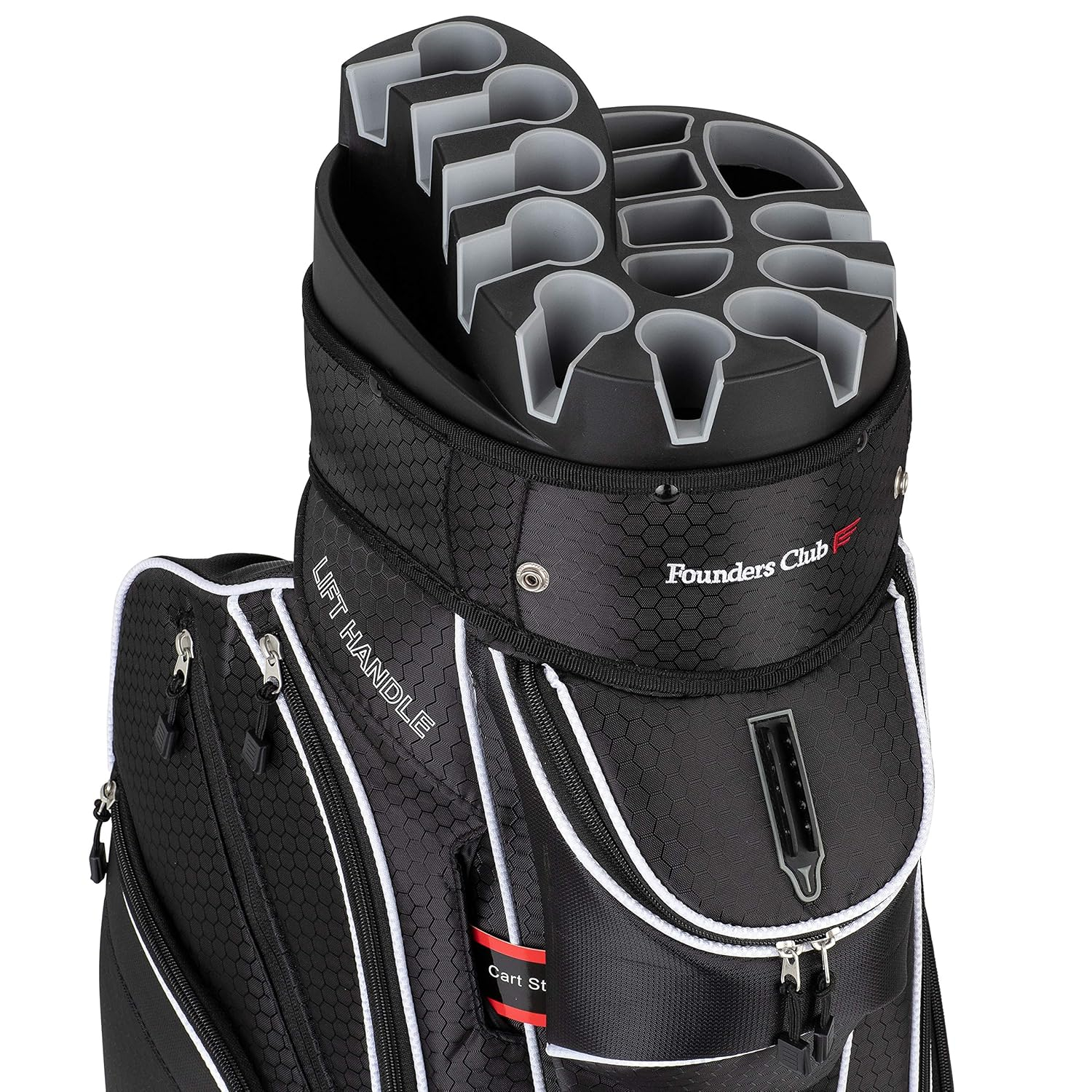 Founders Club Generation 2 Organizer Golf Cart Bag for Men with 14 Way Head Lock Anti Rattle Divider Top