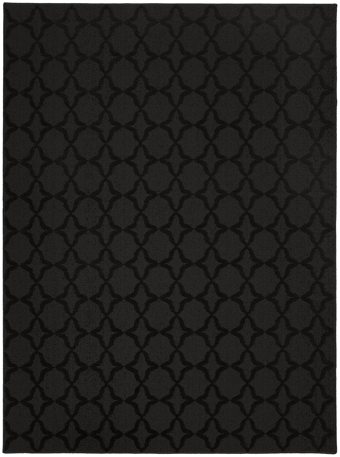 Garland Rug Sparta Black Indoor Area Rug, 8' x 10'