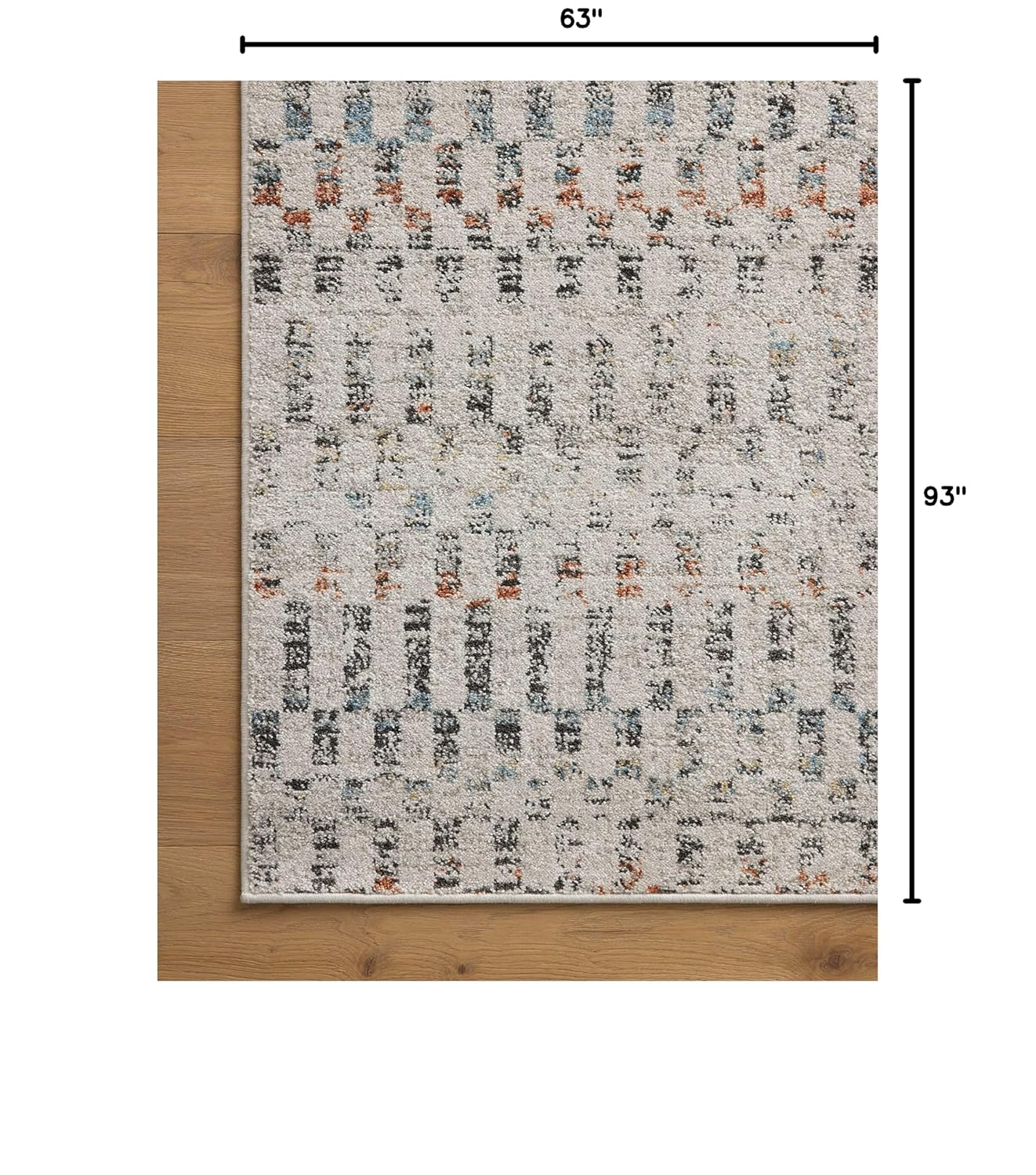 Loloi II Kamala Grey / Multi 5'-3" x 7'-9" Area Rug