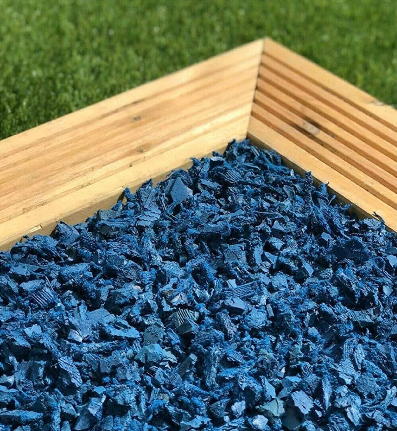 NuPlay Rubber Nugget Playground Protective Flooring Gyms, Swing Set Play Areas, Single, Green