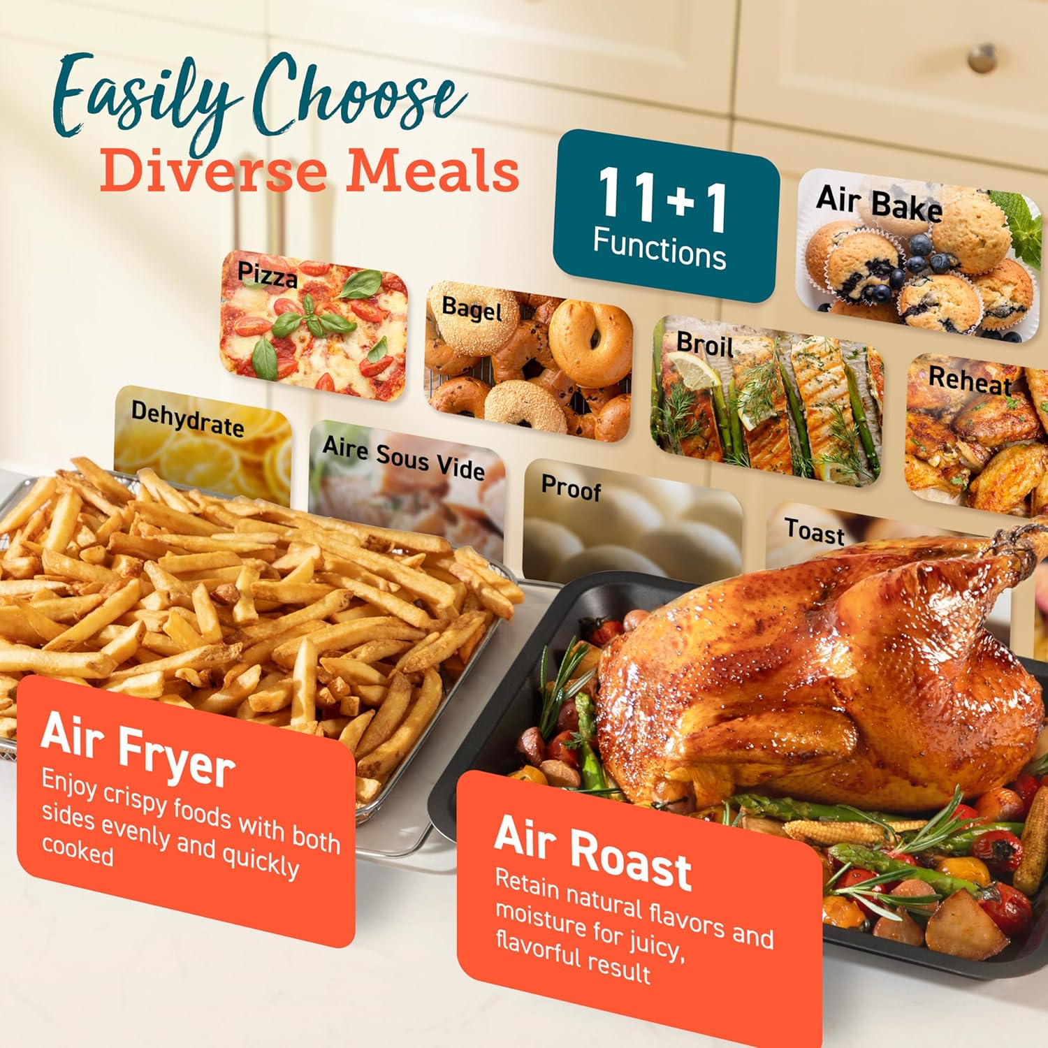 COSORI 26-Quart Stainless Steel Digital Air Fryer Oven