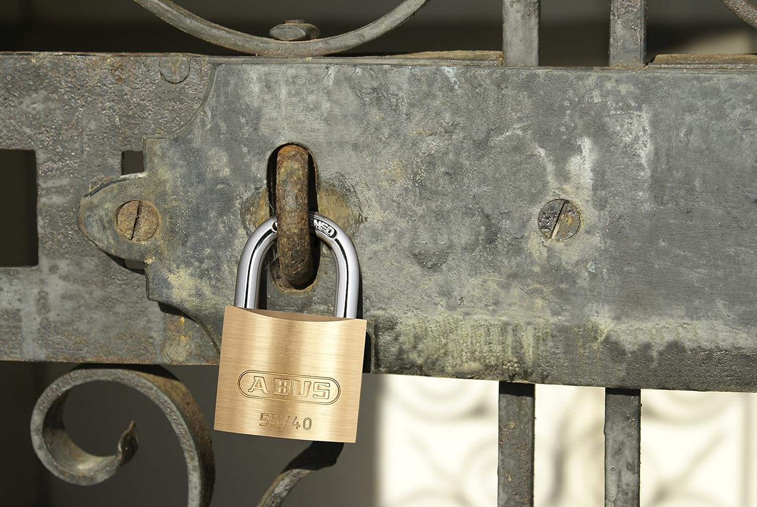 Small Brass Keyed Padlock with Hardened Steel Shackle