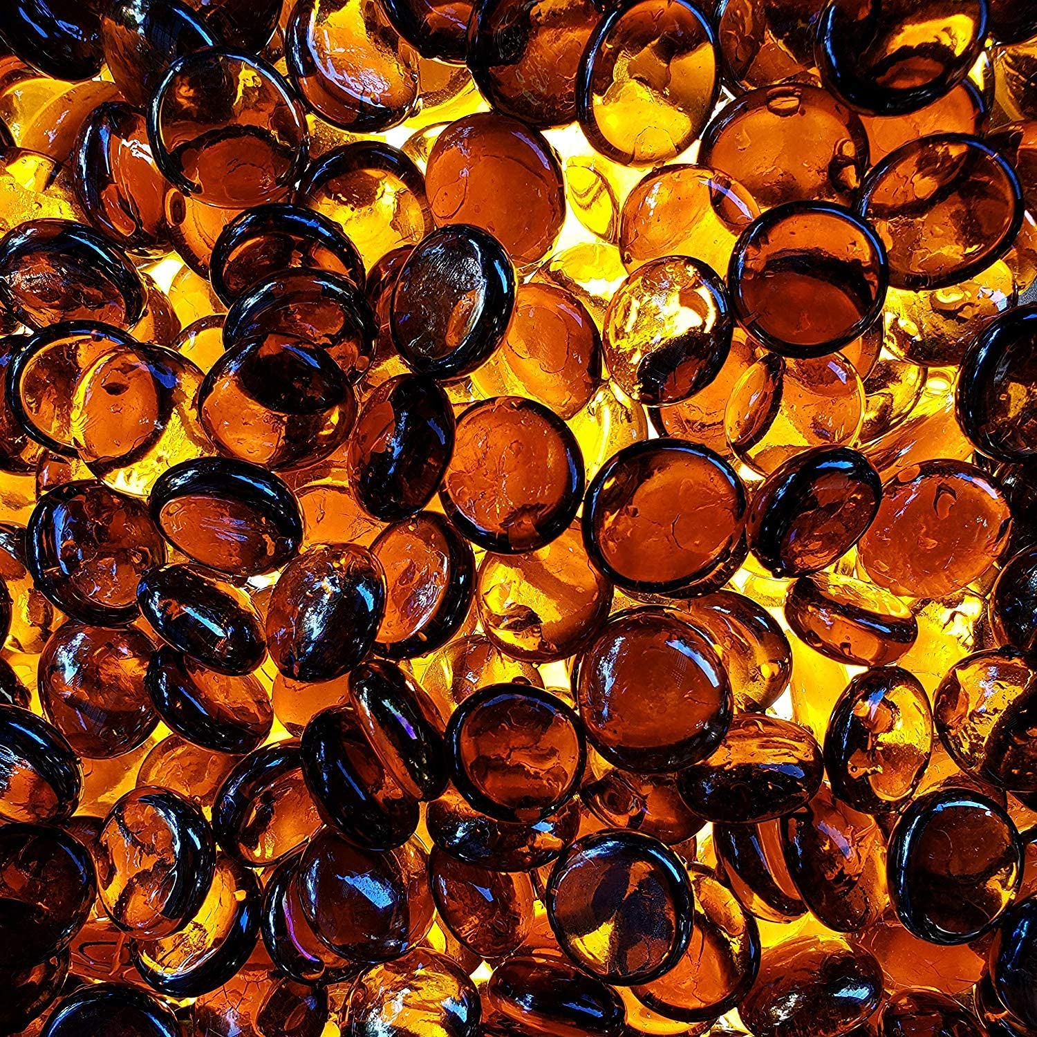 Bond Lavaglass® - Round - Amber Sunset® 10 Lb Jar 4 Pack