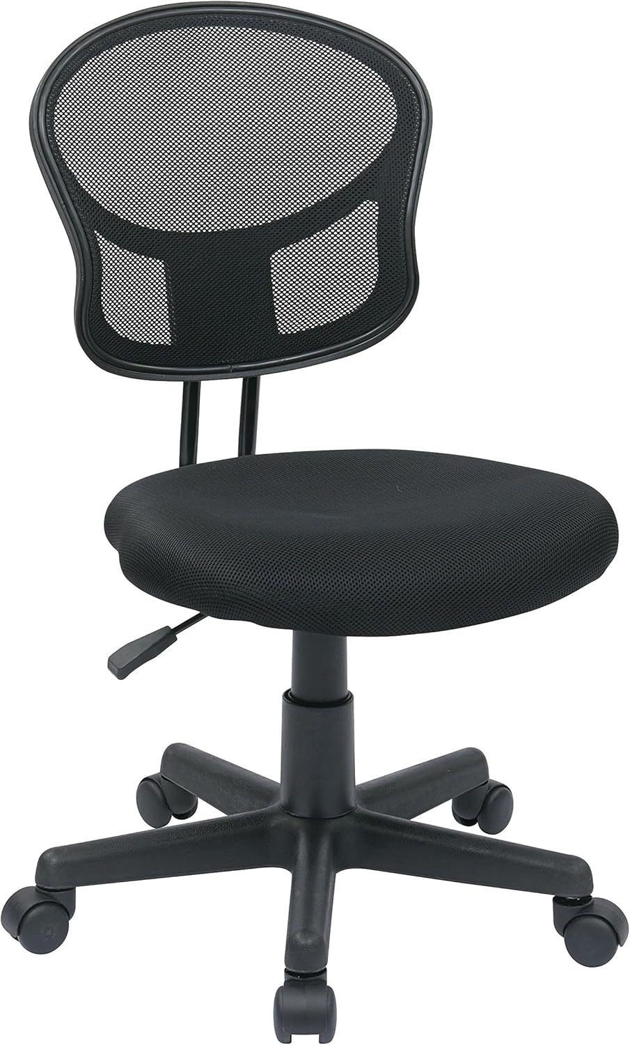 OSP Home Furnishings Mesh Task Chair in Black Fabric