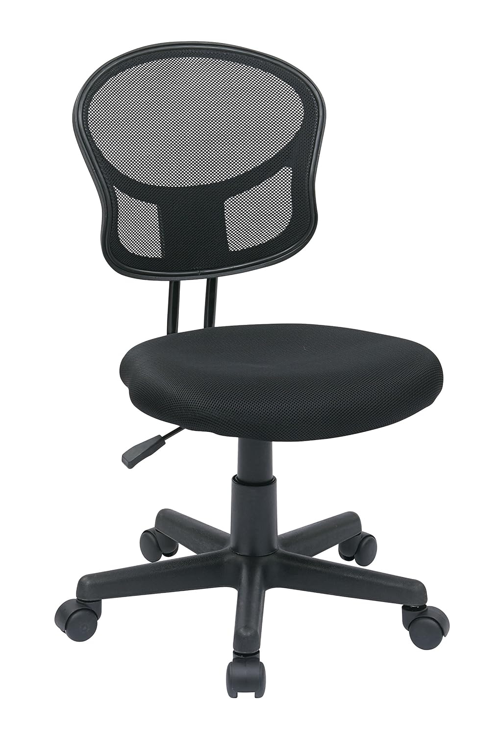 OSP Home Furnishings Mesh Task Chair in Black Fabric