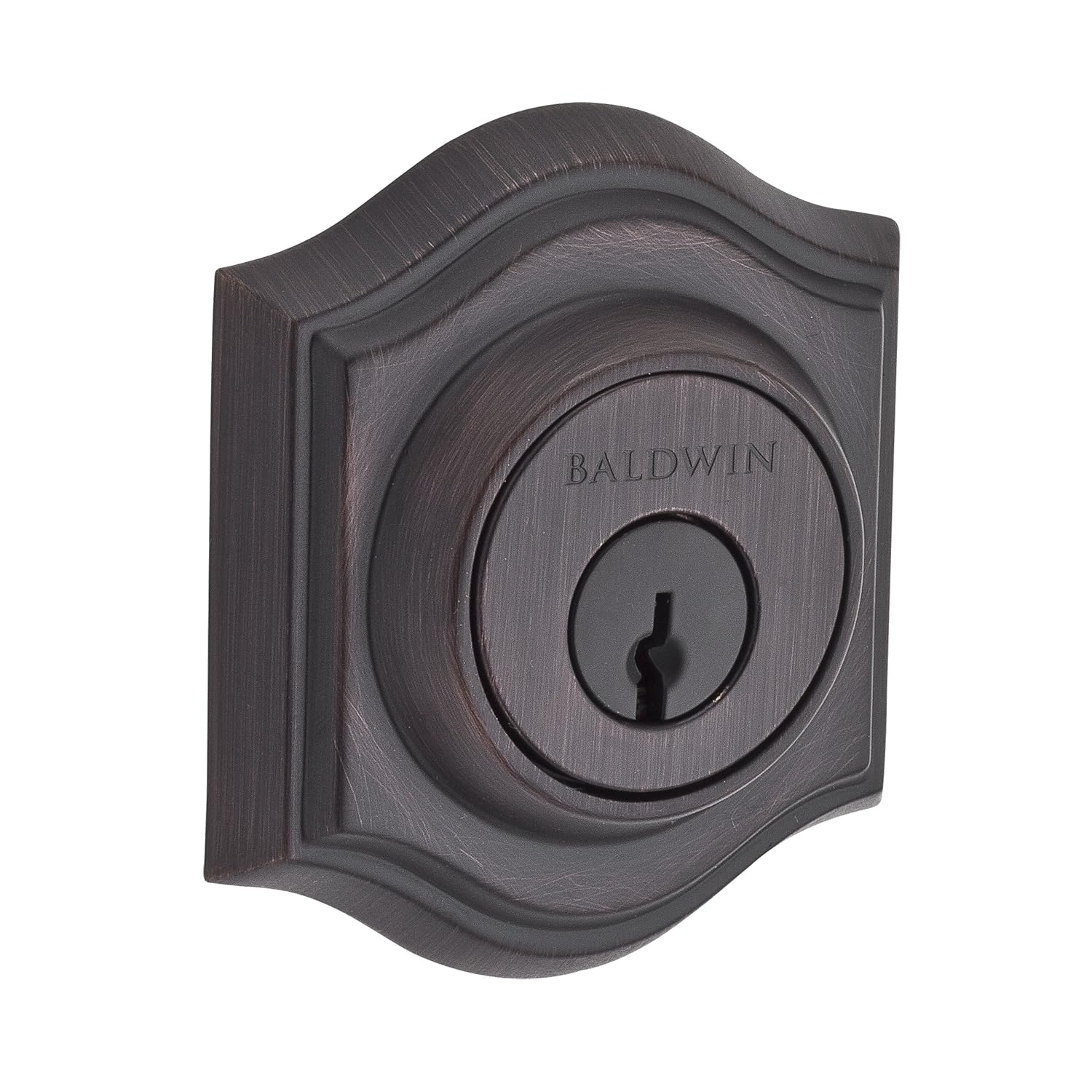 Baldwin Reserve 9BR3850-010 Traditional Arch Low Profile Double Cylinder Deadbolt in Venetian Bronze