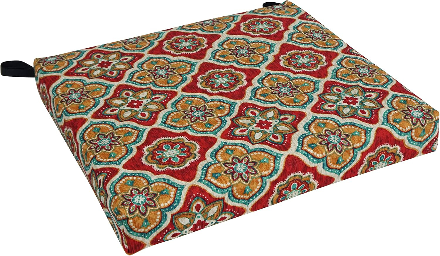 Adonis Jewel Patterned Red and Beige Outdoor Chair Cushion