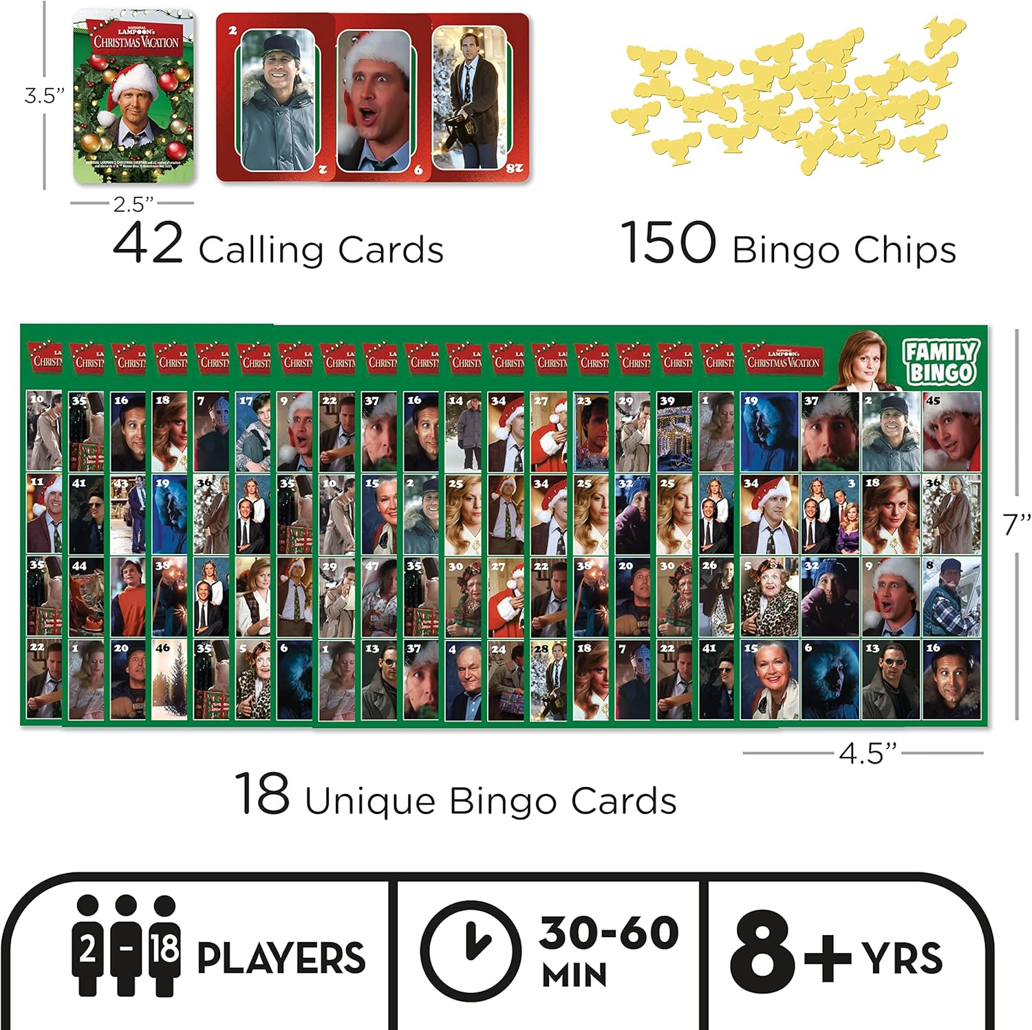AQUARIUS - Christmas Vacation Family Bingo Game C43