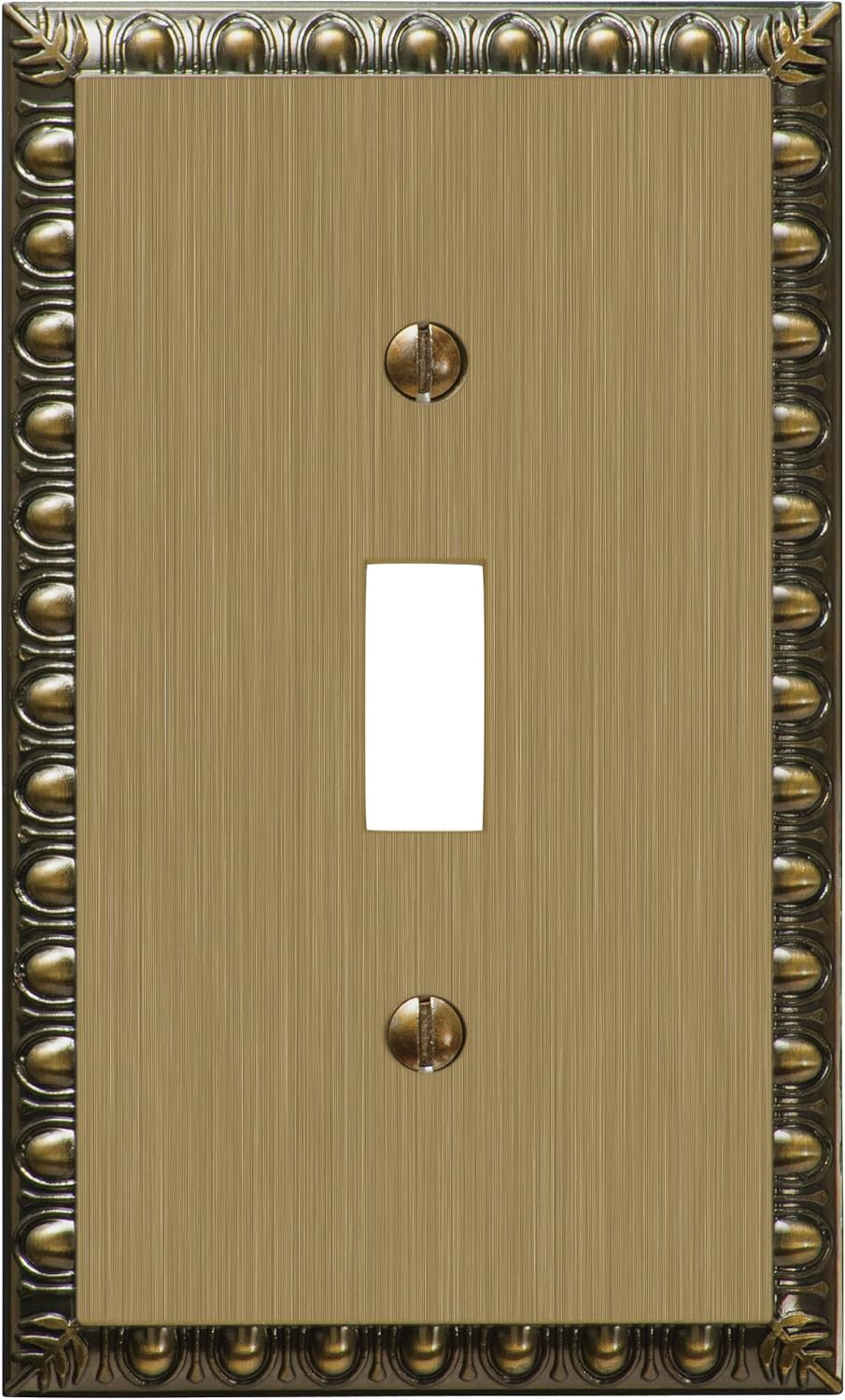 Antiquity 1 Gang Toggle Metal Wall Plate - Brushed Brass