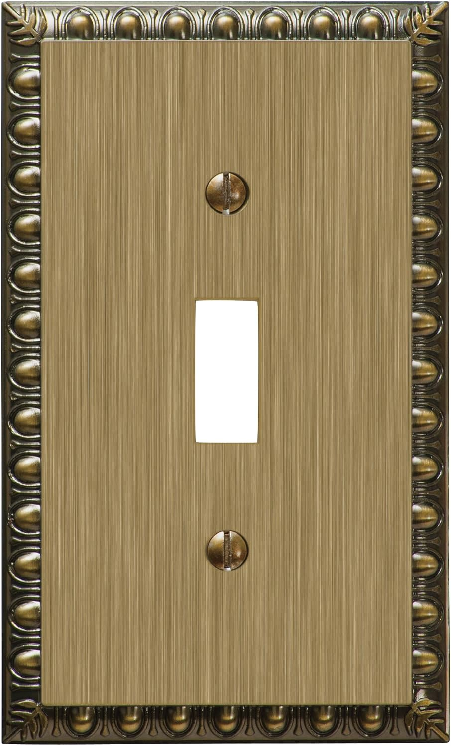 Antiquity 1 Gang Toggle Metal Wall Plate - Brushed Brass