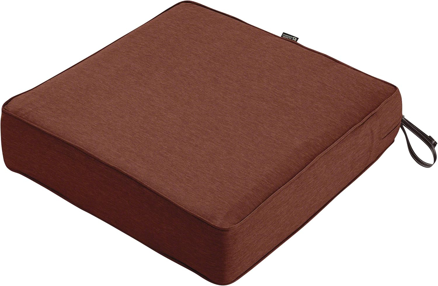 Classic Accessories Montlake FadeSafe Water-Resistant Patio Lounge Chair/Loveseat Cushion, 25 x 25 x 5 inch, Heather Henna