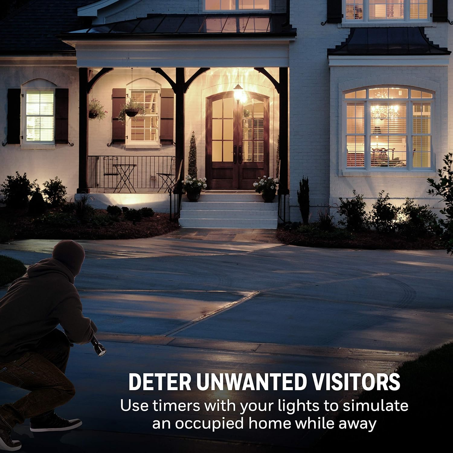 UltraPro 24hr Digital Bar Outlet Timer, 1-Polarized Timer Outlet, 2 Programmable ON/OFF Cycles Plug Timer, 125VAC Light Timer Indoor, Lamp Timer, Timers For Electrical Outlets, White, 1 Pack, 45184.