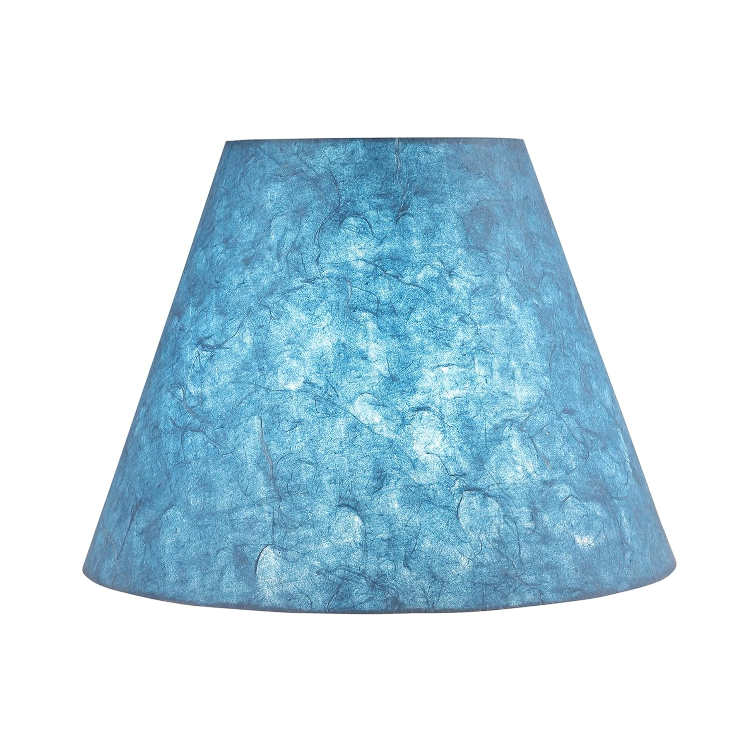 Mix and Match 9 in. Pigeon Blue Washi Paper Empire Lamp Shade with Spider Fitter