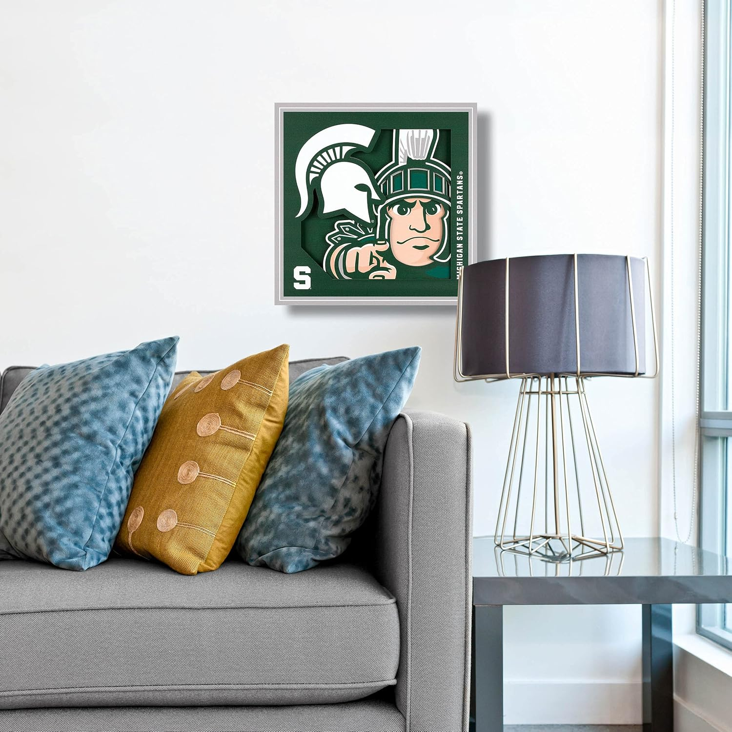 Michigan State Spartans 12'' x 12'' 3D Logo Wall Art