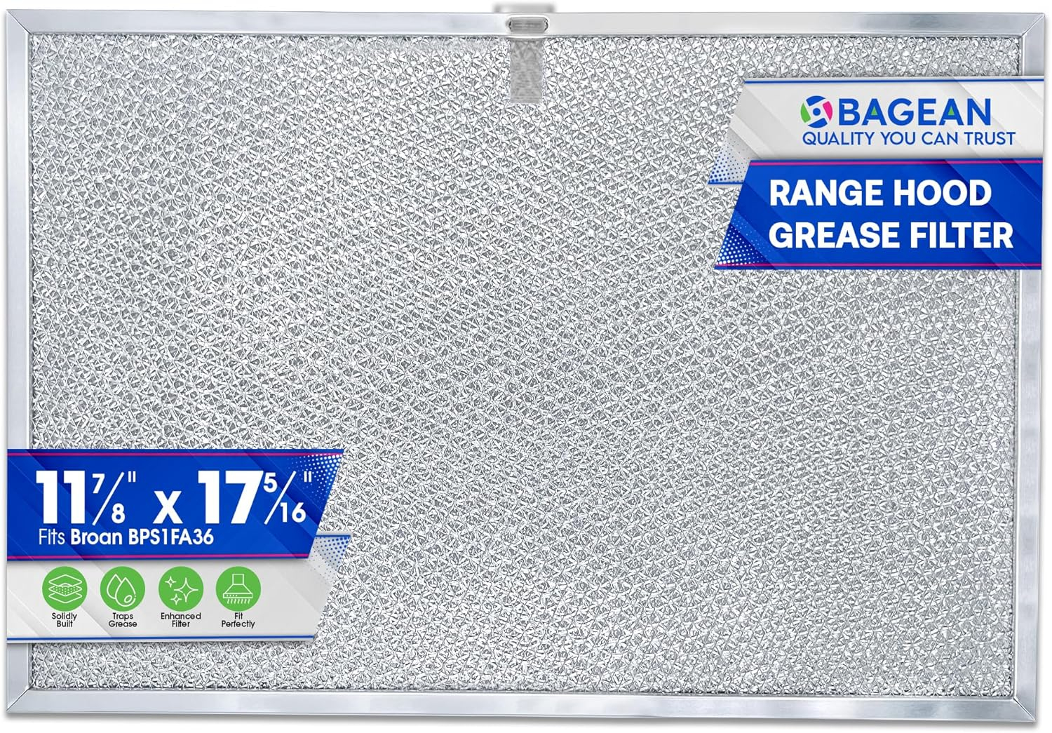 Range Hood Filter Replacement for BPS1FA36 17.35 x 11.80 Inch Broan Range Hood Filter and Allure Range Hood Filter - Hood Vent Filter for Range Hood - Filters Grease Entering the Stove Overhead