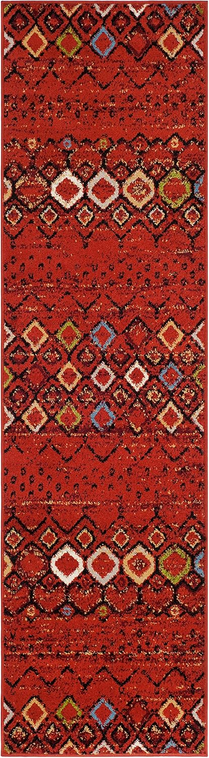 Safavieh Amsterdam Gladwin Geometric Runner Rug, Terracotta/Multi, 2'3" x 6'