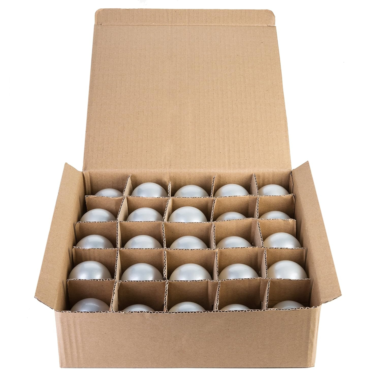 Set of 25 Frosted White Glass Dimmable Globe Light Bulbs