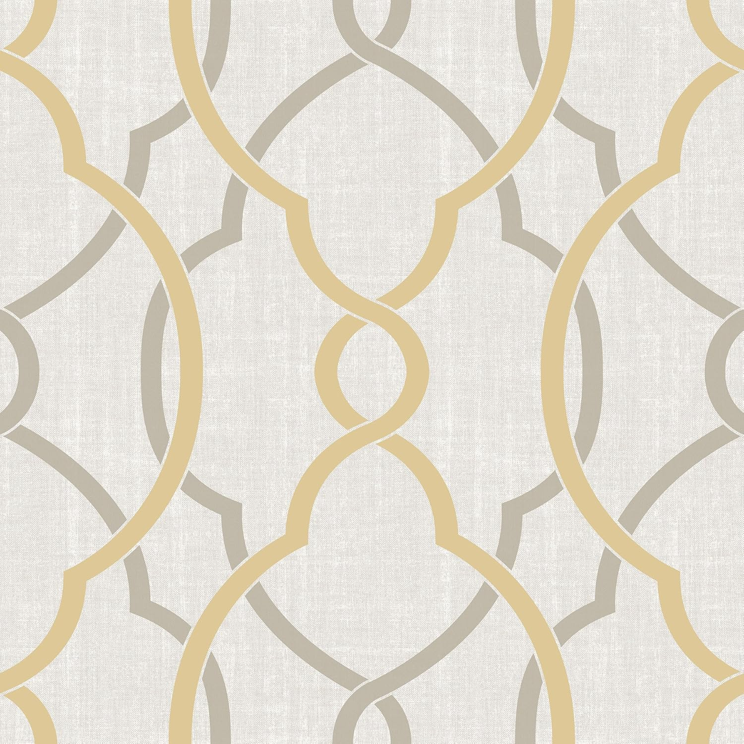 NuWallpaper Papel Tapiz de Vinilo Color Topo y Amarillo Sausalito, 216 X 20,5 Pulgadas, 30,75 Pies Cuadrados.