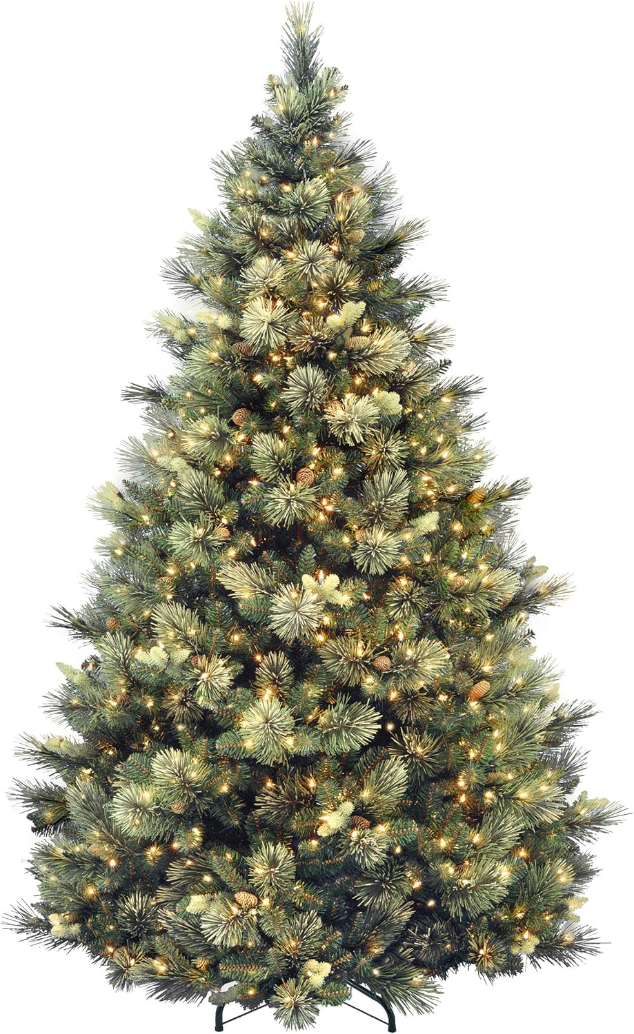 National Tree Company Carolina Pine 7.5 Foot Artificial Holiday Prelit Christmas Tree w/750 Clear Lights,1399 Branch Tips