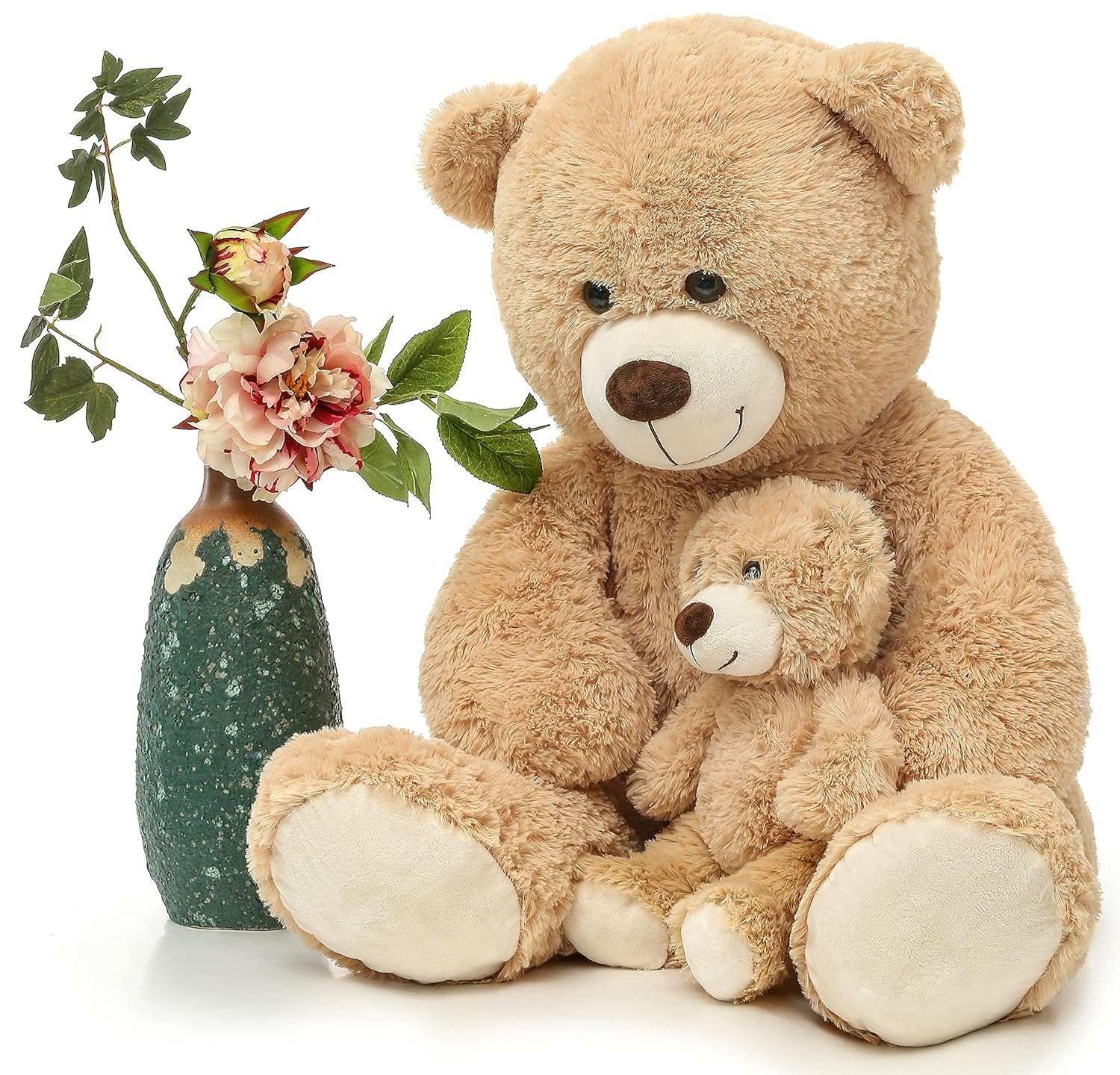 MaoGoLan Mommy and Baby Teddy Bear 39" Big Bear Stuffed Animal Plush Toy