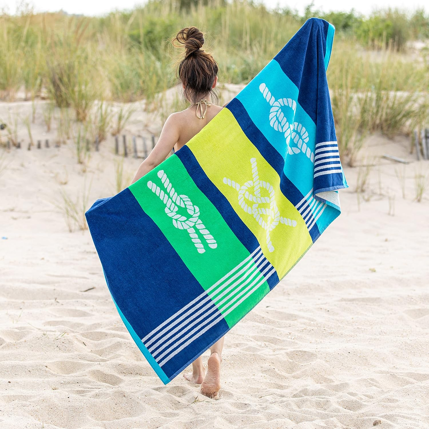 Impressions Elmer Oversized Sailing Knots Beach Towel