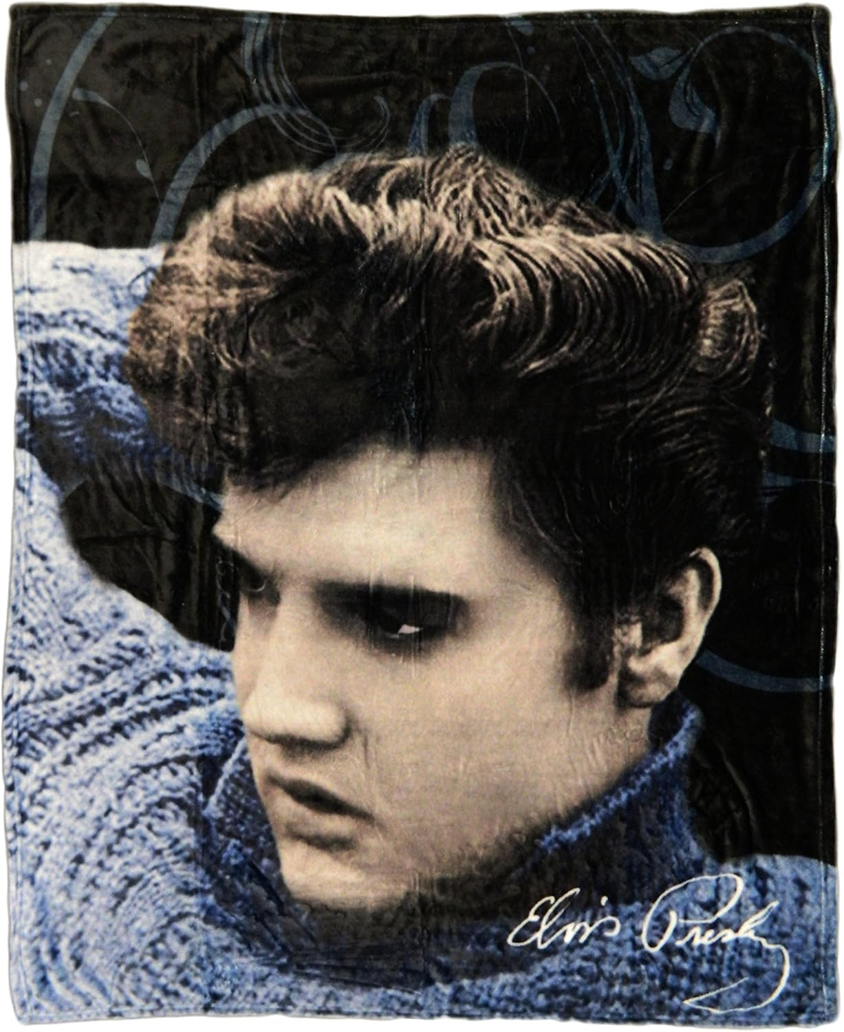 Elvis Throw Blanket - Blue Sweater