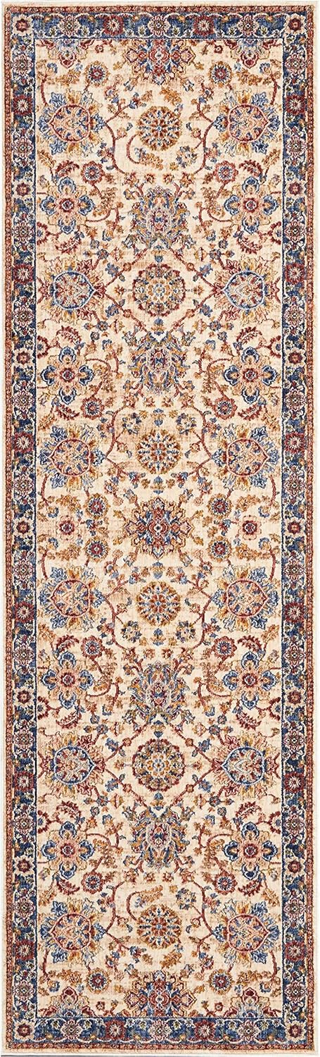 Nourison Reseda Vintage Blue 5'3" x 7'6" Area Rug, (5x8)