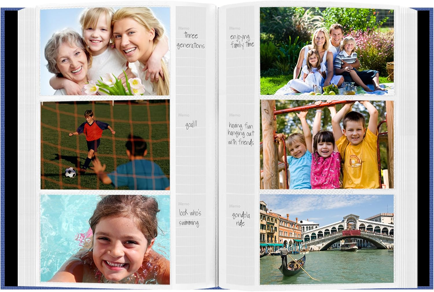 Pioneer Photo Albums Fabric Frame 300 Pkt 4x6 Photo Album, Sky Blue