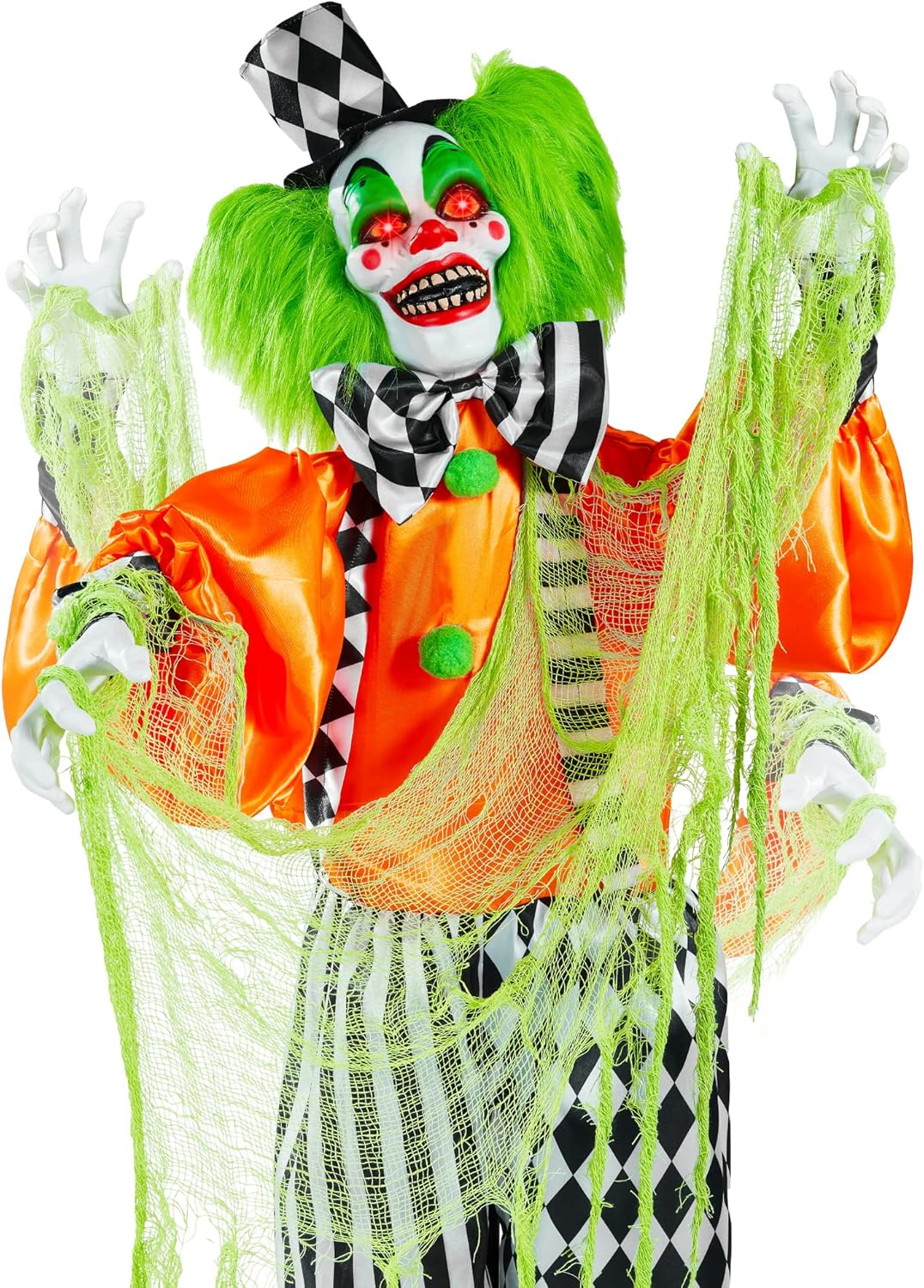 Best Choice Products Funhouse Freddy The Motion Activated Animatronic Killer Clown Halloween Prop w/ Pre-Recorded Lines