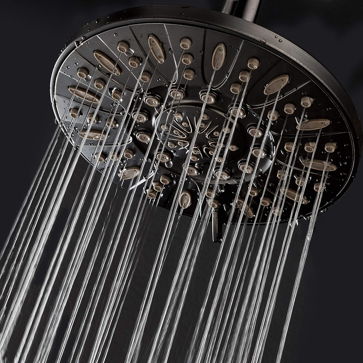 AquaDance Oil Rubbed Bronze High Pressure 6-Setting 7" Rain Shower Head – Angle Adjustable, Anti-Clog Showerhead Jets, Tool-Free Installation-USA Standard Certified-U.S. Brand – 1.8 GPM