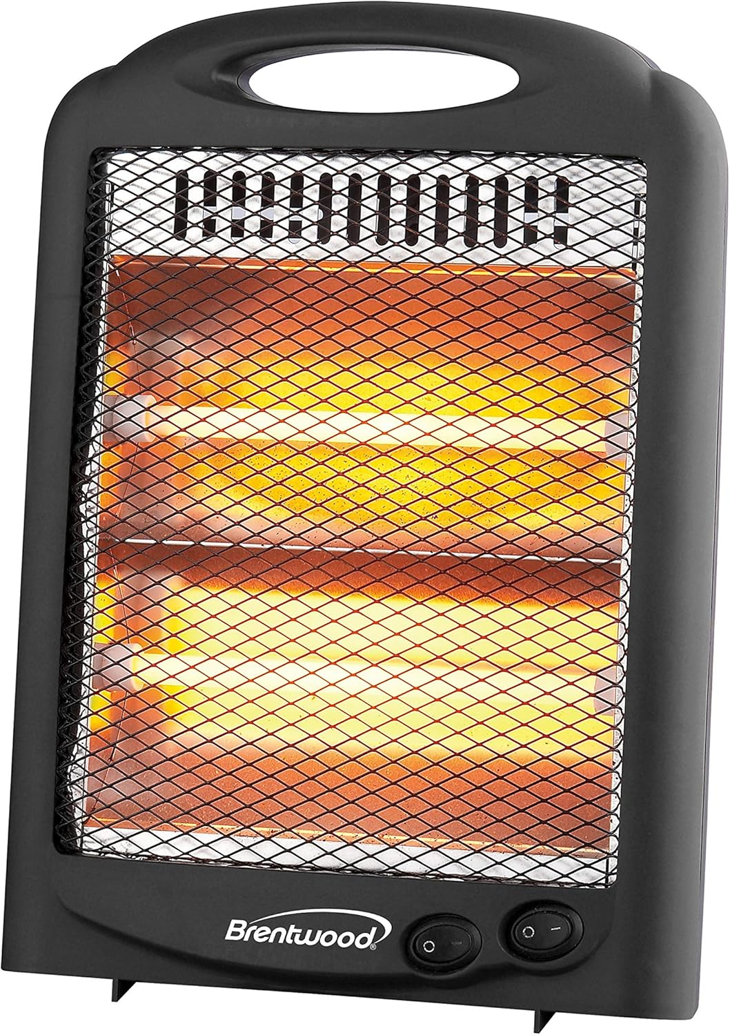 Brentwood Kool Zone H-Q600BK 600-Watt-Max Portable Quartz Space Heater, Black, H-Q600BK
