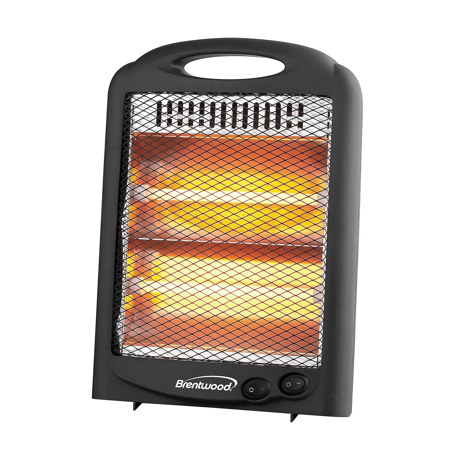 Brentwood Kool Zone H-Q600BK 600-Watt-Max Portable Quartz Space Heater, Black, H-Q600BK