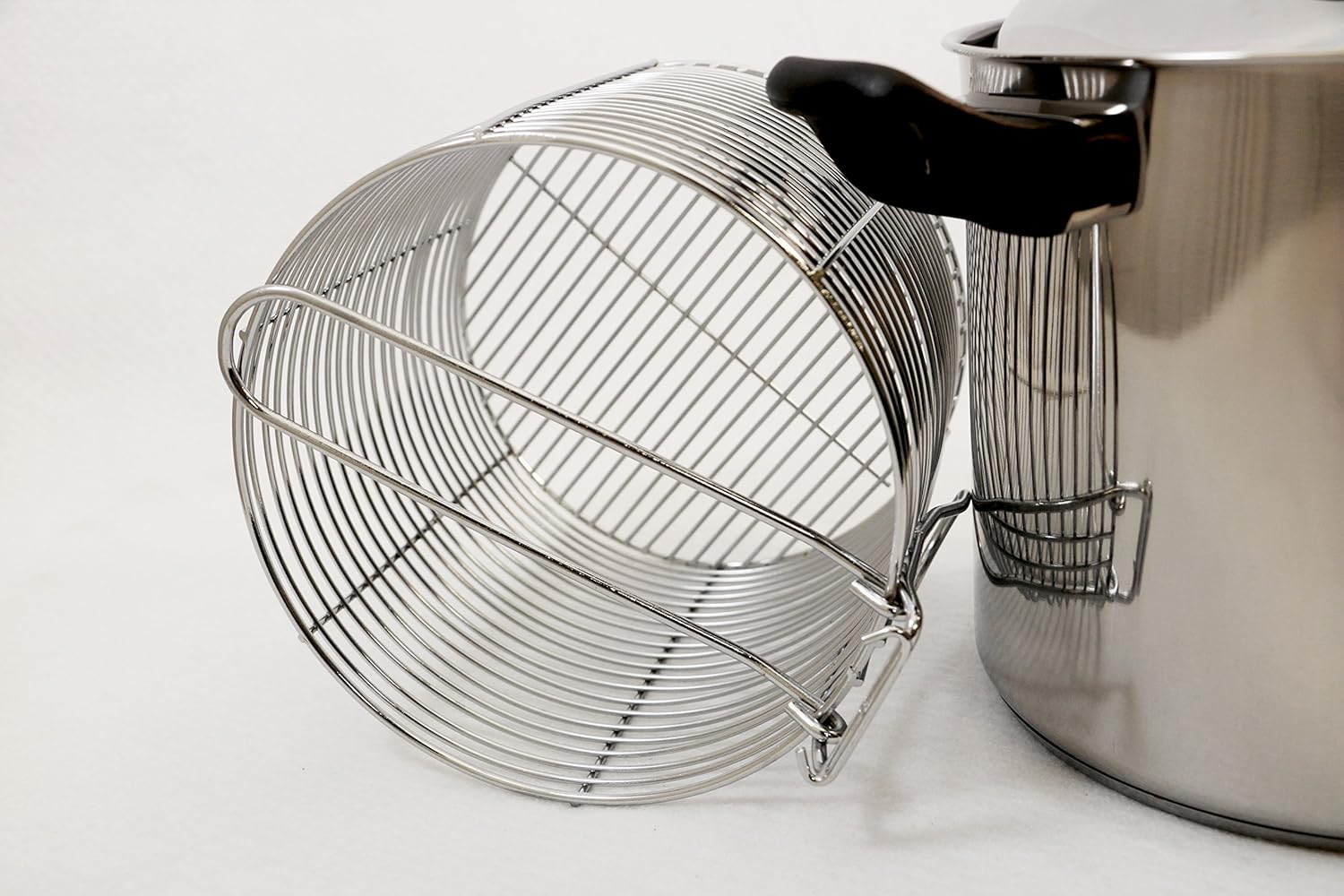Excelsteel 6 Quart Silver Stainless Steel Deep Fryer Set