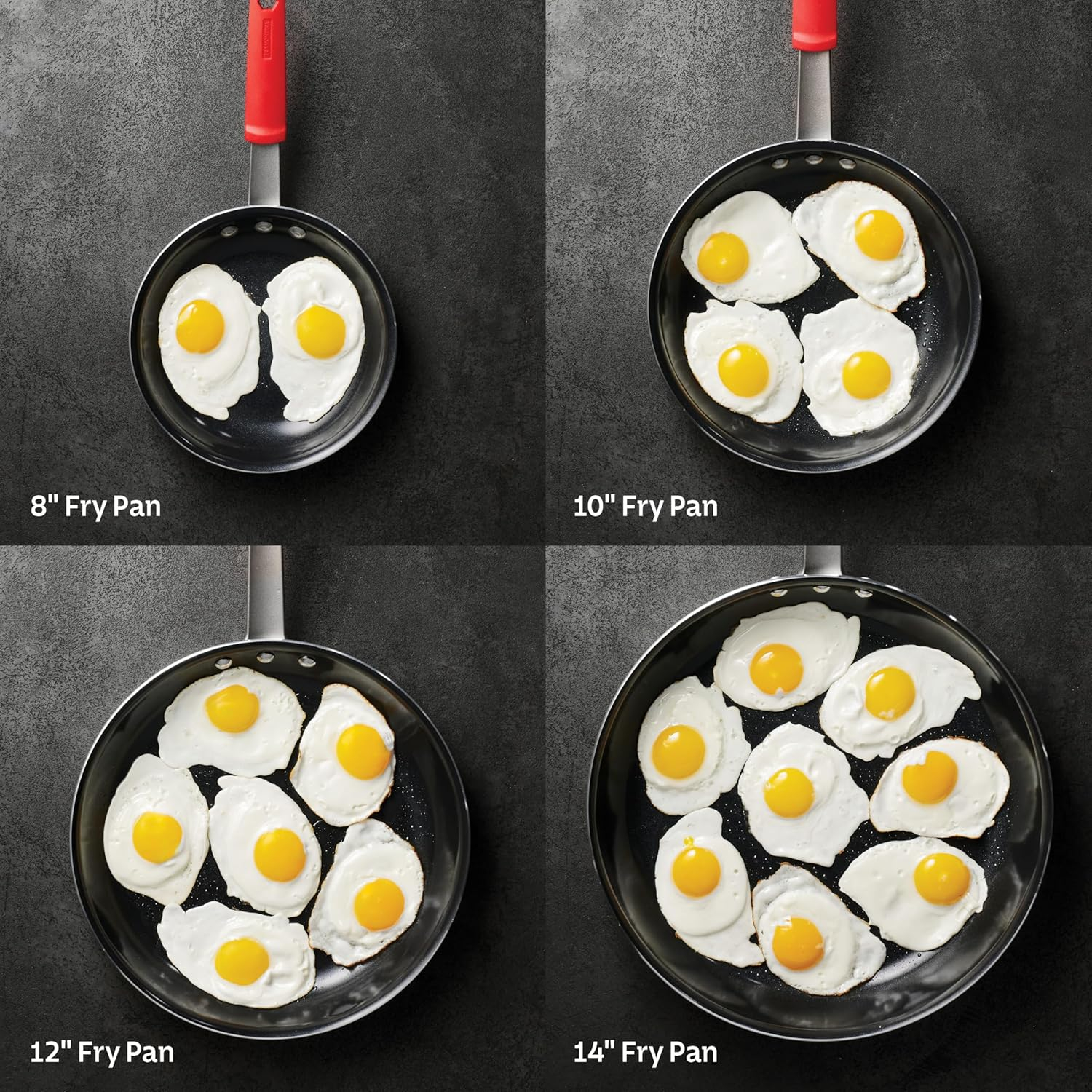 Tramontina Professional 12-Inch Ceramic Non Stick Large Frying Pan, Heavy-Gauge Aluminum Skillet with Nonstick Coating, Dishwasher and Oven Safe, Black