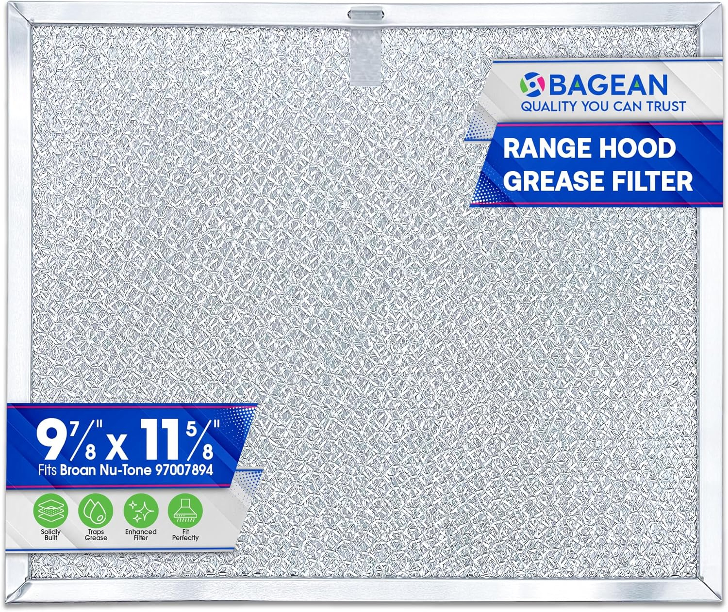 Range Hood Filter Replacement for 9.87 x 11.62 Inch 97007894 Broan Range Hood Filter and Nutone Kitchen Exhaust Fan Filter - Hood Vent Filter for Range Hood Filters Grease From the Stove Overhead (1)