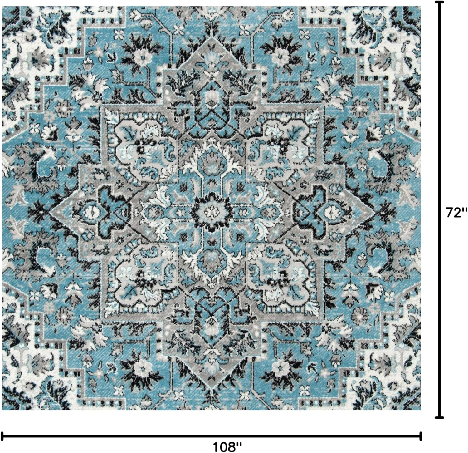 SAFAVIEH Skyler Collection SKY126M Blue / Ivory Rug