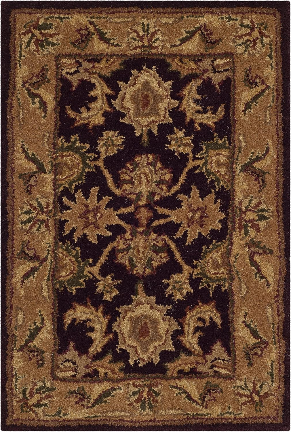 SAFAVIEH Classic Karolina Oriental Wool Area Rug, Dark Plum/Gold, 9'6" x 13'6"