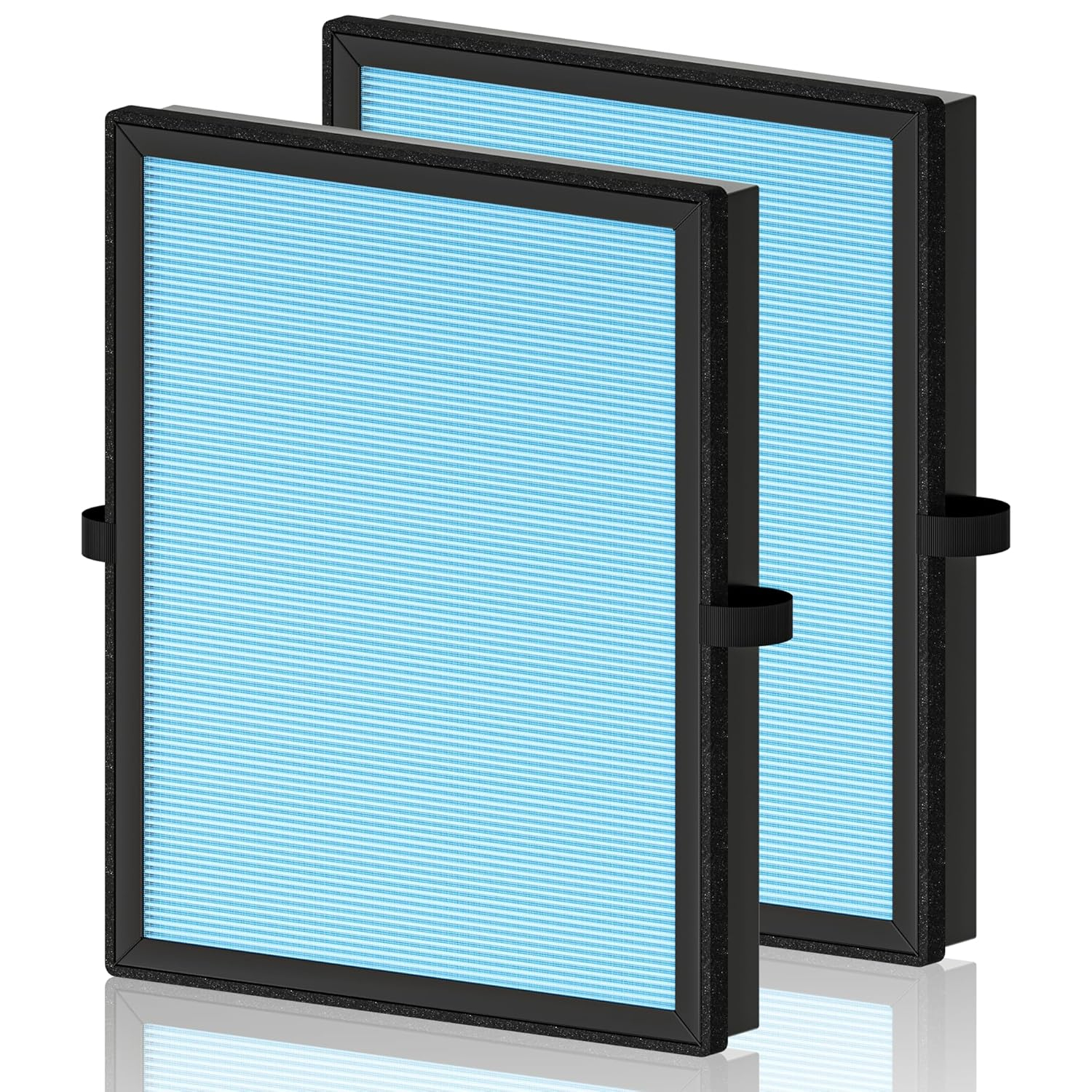 MK04 Replacement Filter, 2 Pack Compatible with MK04 MG04JH Air Purifier, Air Filter H13 True HEPA Filter for Dust, Pet Dander, Smoke for Bedroom, Home, Office (Green)