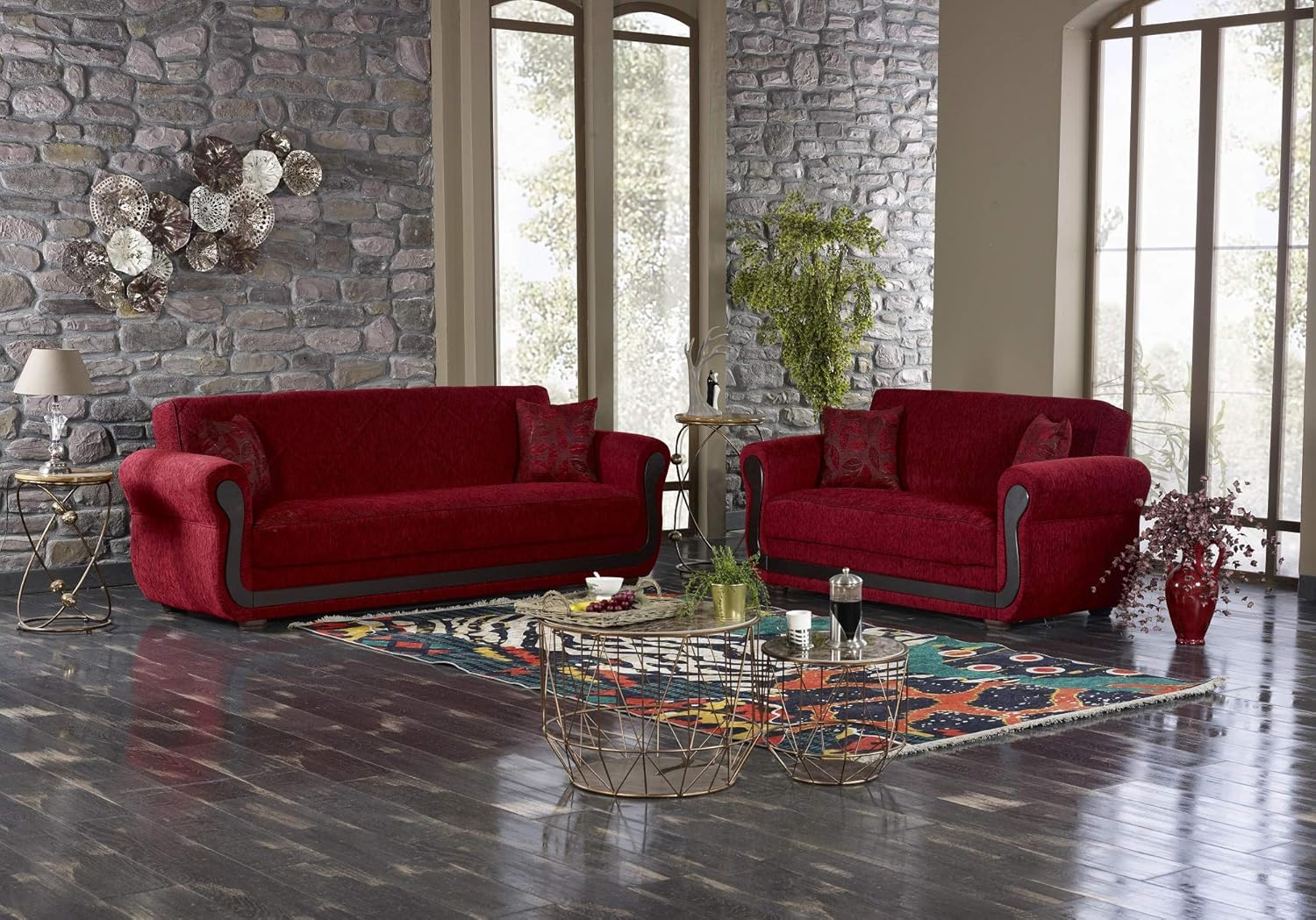 Tufted Twin Brown Fabric Sleeper Sofa with Storage and Rolled Arms